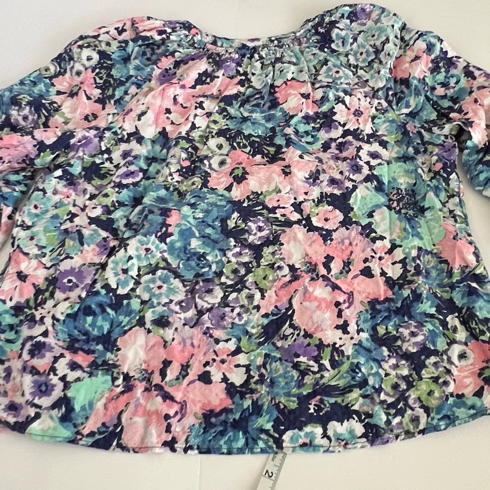 Crown & Ivy Multicolor Floral Blouse PXL EUC - Picture 3 of 5